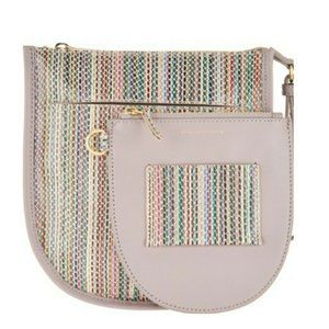 Women Set of 2 Genuine Leather Pouch Bag Tote